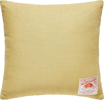 Camp Wandawega Pointer Chain-Stitched Throw Pillow, Vintage Lodge Decorative Pillow, 16" Square