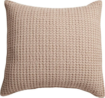 Levtex Home - Mills Waffle - Decorative Pillow - Poly Filled - Blush - Sham Size (20 x 20in.)