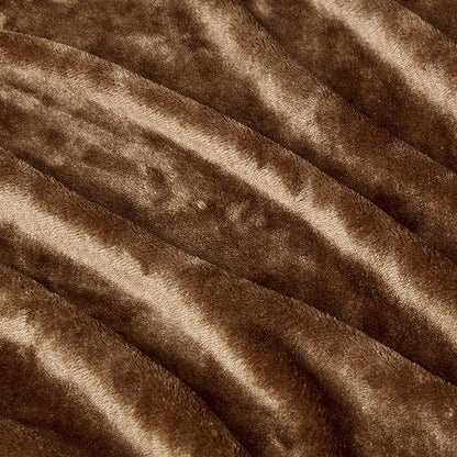 Basics Soft Fleece Throw Blanket, Lightweight Cozy Blanket for Couch & Sofa, 50 x 60 Inches, Brown