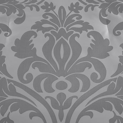 Chezmoi Collection Valor 7-Piece California King Bed in a Bag, Silver/Gray Luxury Jacquard Floral Comforter with Sheets Set for All Season
