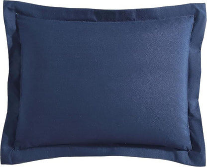 Nautica - Queen Bonus Bed Set, Reversible & Ultra-Soft Brushed Comforter with Lightweight Feel, 7 Piece Bedding with Matching Bed Sheets, Pillowcases, & Tote Bag (Captain's Blue/Green)