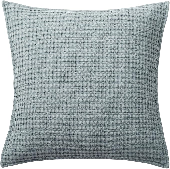 Levtex Home - Mills Waffle - Decorative Pillow - Poly Filled - Chambray - Sham Size (20 x 20in.)