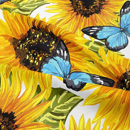 Tailor Shop Yellow Comforter Sets Full Size Girls Sunflower Bedding Set Butterfly Comforter for Kids Women with 1 Comforter 1 Pillowcase