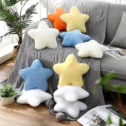 2 Pcs 11 Inch Star Pillow Decorative Star Shaped Throw Pillow Gift Cute Aesthetic Soft Plush Floor Cushions Room Decor for Bedroom Living Room Sofa Bed(Blue)