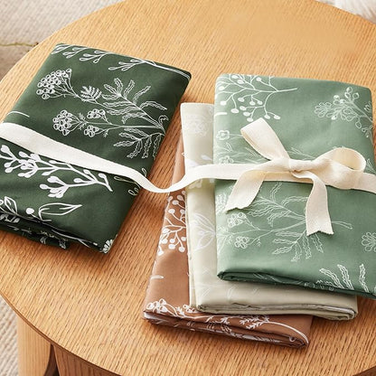 Bedsure Twin/Twin XL Comforter Set - Dark Olive Green Bed Set, 2 Pieces Cute Floral Bedding, 1 Soft Reversible Botanical Flowers Comforter and 1 Pillow Sham