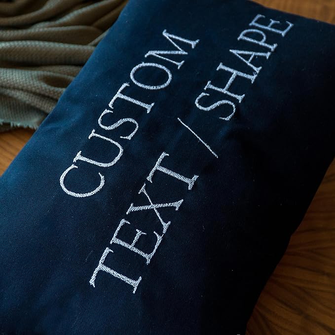 Create Your Own Embroidered Throw Pillow – Personalized with Name, Quote, Monogram, Logo or Shape – Handmade on Durable Cotton – Thoughtful Gift Idea for Loved Ones, Home Accent or Special Occasions