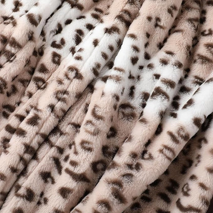 Electric Heated Blanket Full Size 72"x84",Fast Heating Throw, Soft Microplush for Bed & Couch, 1-10Hs Auto Off & 6 Heating Levels, Machine Washable, Gifts for Family-Leopard Print Beige