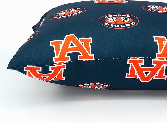 College Covers Everything Comfy Auburn Tigers Pillowcase Pair, King, 20" x 40", Includes 2 King Pillowcases