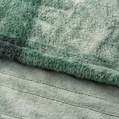 Berkshire Blanket Heated Throw Blanket, Grace Fur to Loftmink Reversible Electric Throw with 4 Heat Levels, Fast Heating Printed Throw for Couch and Bed, Auto Shut-Off Feature (50"x60")