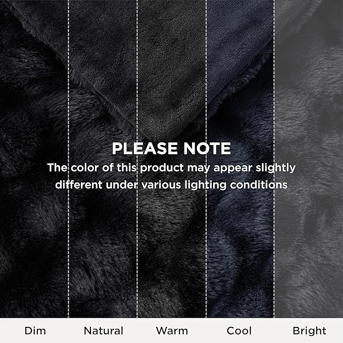 Bedsure GentleSoft Fluffy Fuzzy Twin Blanket, Soft Cozy Fleece Faux Fur Blanket, Pink Decorations Minky Velvet Couch Cover, Thick Warm Plush Women Men Birthday Gifts, 870GSM, Black
