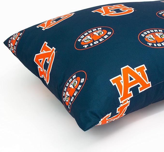 College Covers Everything Comfy Auburn Tigers Pillowcase Pair, King, 20" x 40", Includes 2 King Pillowcases