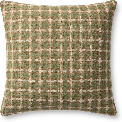 Loloi II Collection PLL0169 Green/Multi 20'' x 20'' Cover w/Poly Pillow
