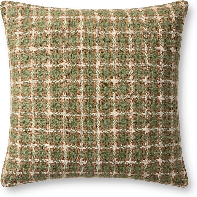 Loloi II Collection PLL0169 Green/Multi 20'' x 20'' Cover w/Down Pillow