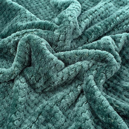 Fuzzy Blanket or Fluffy Blanket for Baby Girl or boy, Soft Warm Cozy Coral Fleece Toddler, Infant or Newborn Receiving Blanket for Crib, Stroller, Travel, Outdoor (24" x 32", DG-Black Green)