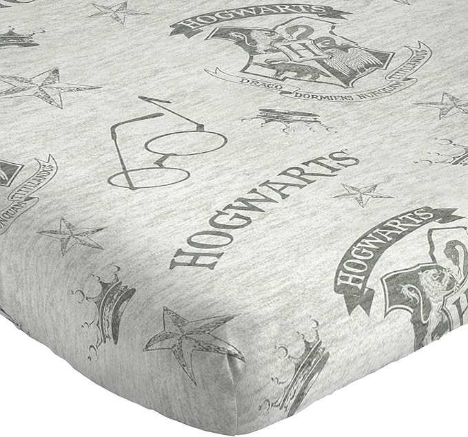 Jay Franco Harry Potter Spellbound 5 Piece Full Bed Set - Includes Reversible Comforter & Sheet Set - Bedding Features Hogwarts Logo - Super Soft Polyester (Official Harry Potter Product)