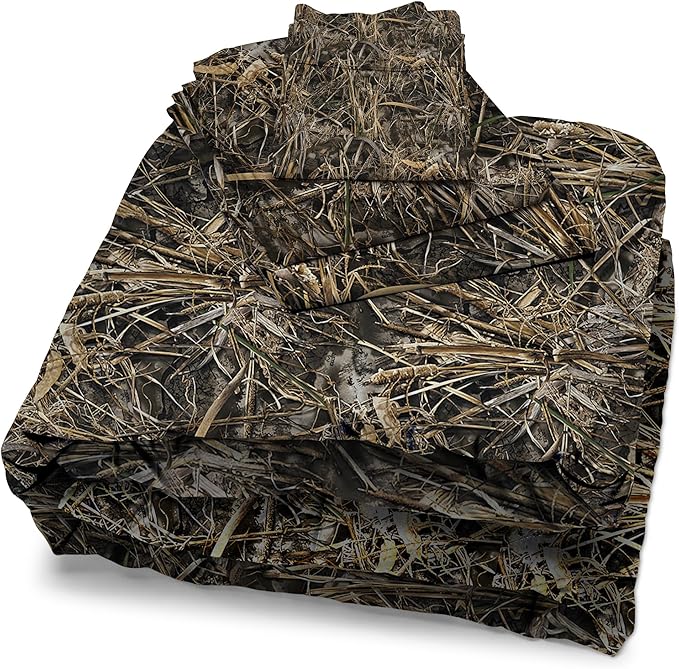 Northwest Realtree 4-Piece Twin Size Bed in a Bag Set, 1 Comforter, 1 Fitted Sheet, 1 Flat Sheet, 1 Pillowcase, All Seasons Bedding, MAX-7 Camo