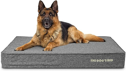 The Dog’s Bed Orthopedic Memory Foam Dog Bed Mattress, Linen Fabric, Grey Linen, XL, 6-Inch