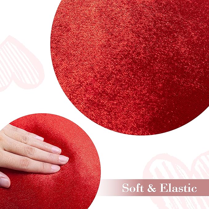 AELS Heart Shaped Pillow, Set of 2, Heart Decorative Throw Pillows, Love Pillows Cute Pillow 20 & 16 Inches, Valentines Day Decorations, Wedding Decor, Living Room Bedroom Nursery Decor, Shiny Red