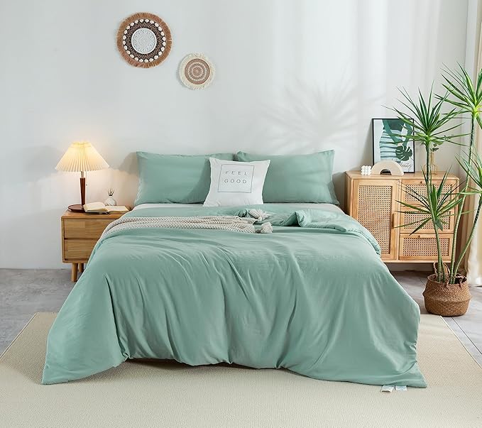 COTTEBED Slik Soft Sage Green Comforter Sets for Twin Size Bed, All Season Lightweight Fluffy Cozy,1 Bedding Down Comforter &1 Pillowsham Kids Boys Girl College Dorm, Forest Green Twin/Twin XL