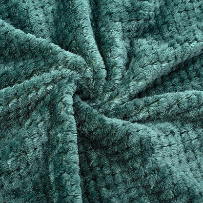Fuzzy Blanket or Fluffy Blanket for Baby Girl or boy, Soft Warm Cozy Coral Fleece Toddler, Infant or Newborn Receiving Blanket for Crib, Stroller, Travel, Outdoor (24" x 32", DG-Black Green)