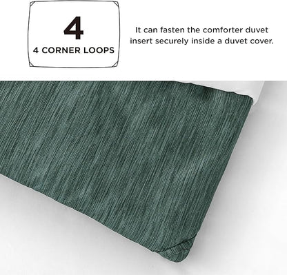 Bedsure Twin/Twin XL Comforter Set - Emerald Green Soft Bedding for All Seasons, Cationic Dyed Bed Set, 2 Pieces, 1 Twin Size Comforter (68"x88") and 1 Pillow Sham (20"x26"+2")