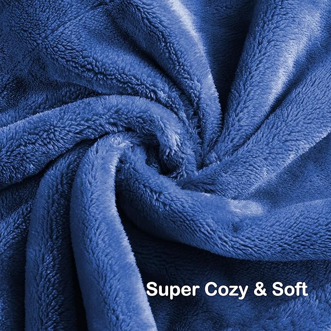 Electric Heated Blanket Queen Size 84"×90" Dual Control, 5 Heating Settings & 10Hs Auto Off, Overheat Protect, Energy Efficient, for Sofa & Bed, Machine Washable, Denim Blue