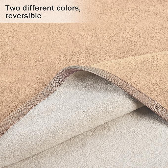 Catalonia Waterproof Blanket for Bed, Reversible Fleece Bed Sofa Cover, Washable Liquid Proof Furniture Protector