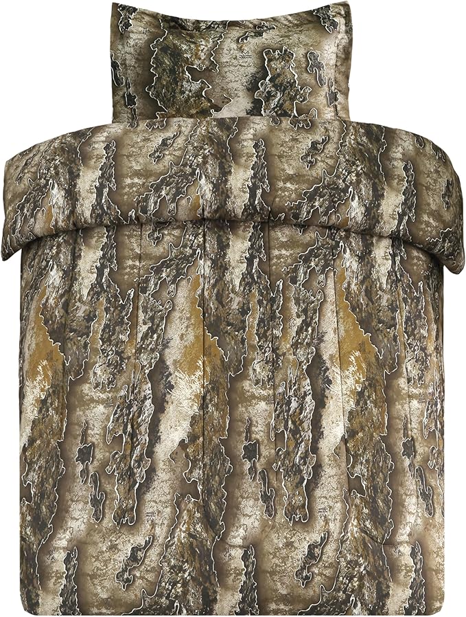 VISI-ONE Realtree Excape Camo Comforter Set Twin Size 2 Piece - Soft Lightweight Microfiber Kids Teens Bedding Machine Washable - Rustic Camp Lodge Cabin Decor for Young Nature Lovers