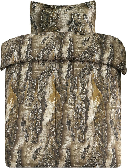 VISI-ONE Realtree Excape Camo Comforter Set Twin Size 2 Piece - Soft Lightweight Microfiber Kids Teens Bedding Machine Washable - Rustic Camp Lodge Cabin Decor for Young Nature Lovers
