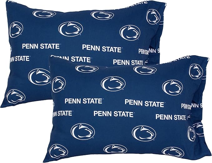 College Covers Everything Comfy Penn State Nittany Lions Pillowcase Pair, Standard, 20" x 30", Includes 2 Pillowcases