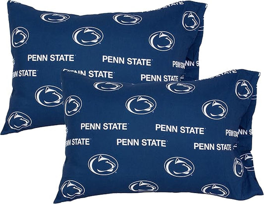 College Covers Everything Comfy Penn State Nittany Lions Pillowcase Pair, Standard, 20" x 30", Includes 2 Pillowcases
