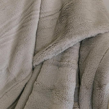Minky Designs Ash Gray Minky Blanket – Ultra Soft Faux Fur Throw Blanket for Couch, Bed & Home – Fluffy, Warm & Luxurious – Posh Collection (Large, 60x72)