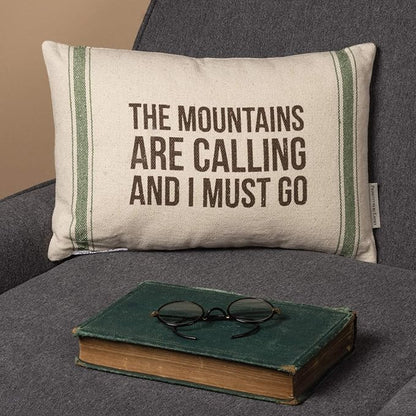 Primitives by Kathy Striped Throw Pillow, 15" x 10", The Mountains are Calling