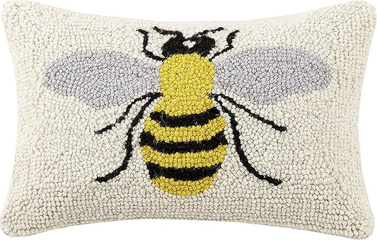 Peking Handicraft 30KSL173C12OB Bee Hook Pillow, 8x12 Hook Pillow