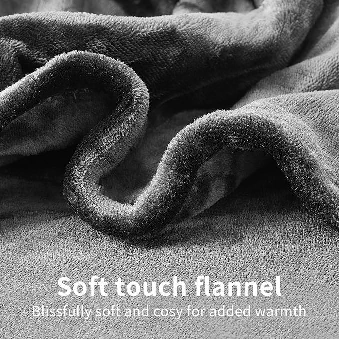 Vagueior Electric Heated Blanket Full Size 50'' x 60'',Extra-Warm Lightweight Cozy Luxury ElectricBlanket Machine Washable with 3 Heating Levels Auto-Off Machine Washable,ETL Certification - Grey