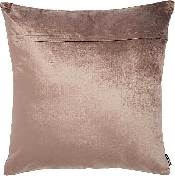 SAFAVIEH Home Collection Edmee Metallic Potato Brown/Copper 24-inch Square Decorative Accent Throw Pillow with Insert