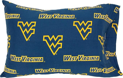 College Covers Everything Comfy West Virginia Mountaineers Pillowcase, Body Pillow, 20" x 60", Includes 1 Pillowcase