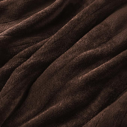 Electric Heated Blanket Twin Size 62"x84", Fast Heating, Soft Plush Microplush for Bed & Couch, 10Hs Auto Off & 5 Heating Levels, Machine Washable, Gifts for Grandma & Family-Dark Brown