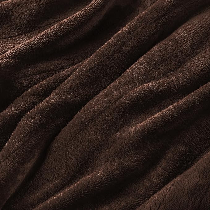 Electric Heated Blanket Queen Size 84"x90", Soft Plush Microplush for Bed, Dual Controllers & Heating Zones, 10Hs Auto Off & 5 Heating Levels, Machine Washable, Gifts for Family-Dark Brown