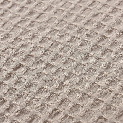 Chezmoi Collection Wilmer 3-Piece Waffle Weave Comforter Set - Soft and Cozy All Season Bedding Set, Full, Ivory Cream