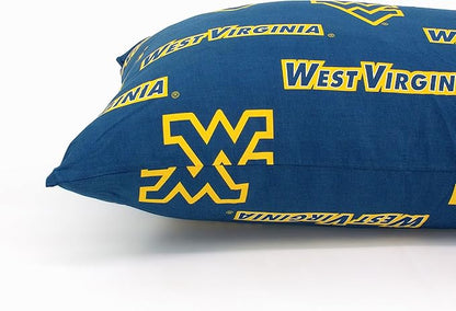 College Covers Everything Comfy West Virginia Mountaineers Pillowcase Pair, Standard, 20" x 30", Includes 2 Pillowcases