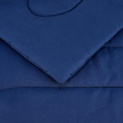 Amazon Basics 3-Piece Soft Microfiber Kid's Comforter and Pillow Sham Set, Full/Queen, Navy, Solid