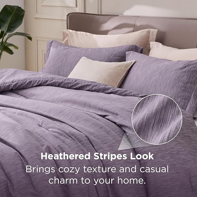 Bedsure Full Comforter Set - Dark Red Soft Bedding for All Seasons, Cationic Dyed Bed Set, 3 Pieces, 1 Full Size Comforter (82"x86") and 2 Pillow Shams (20"x26"+2")