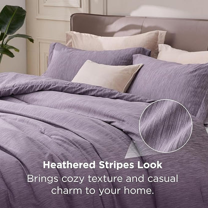Bedsure Full Comforter Set - Dark Red Soft Bedding for All Seasons, Cationic Dyed Bed Set, 3 Pieces, 1 Full Size Comforter (82"x86") and 2 Pillow Shams (20"x26"+2")
