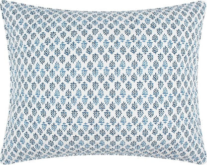 Levtex Home - Aditya Quilt Set - Full/Queen Quilt and Two Standard Shams - Medallion - Blue Navy and White - Quilt (88x92in.) and Shams (20x26in.) - Reversible - Cotton
