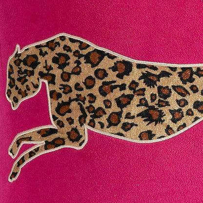 Juicy Couture Reversible Velvet Cheetah Pillow, 18" x 18" Decorative Pillow, Hot Pink