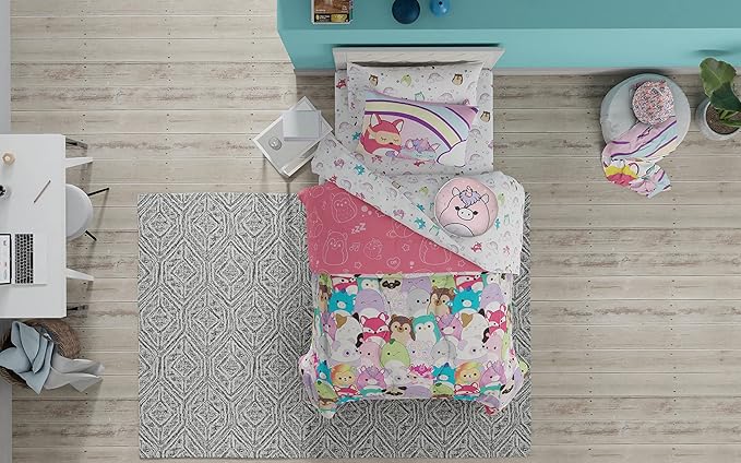 Squishmallows Super Soft Decorative Cushion, (Official Squishmallows Product), 8 Inches Round, Polyester Fill by Franco