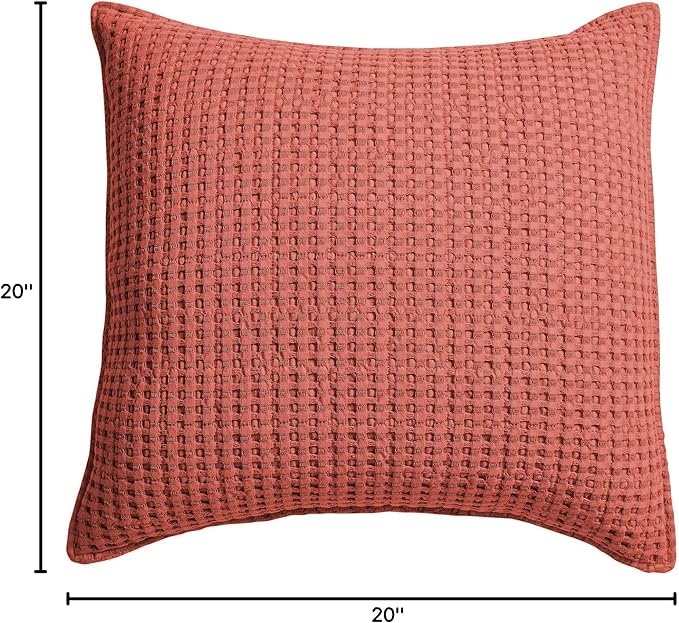 Levtex Home - Mills Waffle - Decorative Pillow - Poly Filled - Adobe - Sham Size (20 x 20in.)