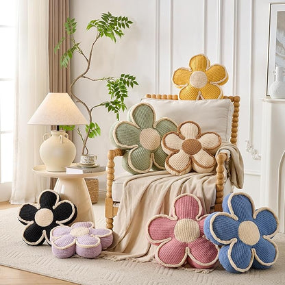 Flower Pillow Pink Flowers Shaped Cushion Decorative Daisy Pillow for Bed Couch Cute Throw Pillows