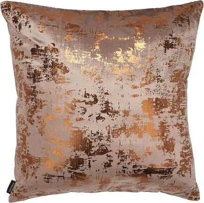 SAFAVIEH Home Collection Edmee Glam Metallic Potato Brown/Copper 12 x 36-inch Rectangle Pillow with Insert